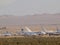 Large Boeing 747 Southern Air Plane, McDonnell Douglas, Lockheed, and Airbus aircraft owned by major airlines parked at storage