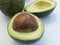 Large bone in ripe avocado