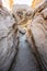 Large Boulder Wedged Above Narrow Slot Canyon