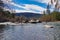 Large boulders in the middle of a river