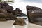 Large boulders on the white sand of the Similan Islands