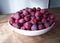 Large bowl of Toka plums