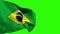 Large brazil national flag blowing