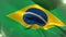 Large brazil national flag waving