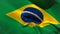Large brazil national flag waving