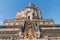 Large brick structure of Wat Chedi Luang temple remains