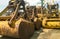 Large buckets for port loaders. Dreglayner, Hydraulic and cable