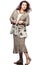 Large build caucasian woman spring summer fashion