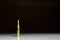 Large bullet 7.62 x 51 mm NATO standing on a white surface with a black background