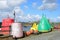 Large buoys on land