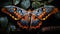 a large butterfly sitting on top of a leaf covered tree. generative ai