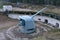 Large-caliber railway artillery gun. Fort Red Hill, Krasnaya Gorka, Leningrad. Maritime railway artillery. Soviet