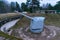 Large-caliber railway artillery gun. Fort Red Hill, Krasnaya Gorka, Leningrad. Maritime railway artillery. Soviet weapons