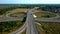 Large car interchange, aerial shot. Route Kiev Zhytomyr