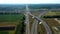 Large car interchange, aerial shot. Route Kiev Zhytomyr