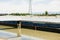Large cargo barge tanker boat on Rhine River