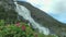 Large cascade waterfall