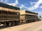 Large cattle trailer road train in Queensland Australia