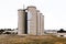 The large cement storage silos at the now closed Portland Cement Works