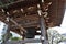 Large Ceremonial Buddhist Bell in Natural Wood Pagoda