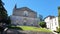 Large church at the entrance of the town of todi