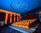 Large cinema theater with empty chair movie seats