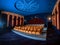 Large cinema theater with empty chair movie seats