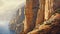 Large Cliff Painting In Hildebrandt, Najjar, Ionut Style