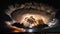 a large cloud filled with lightning and lightning bolt in the sky