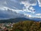 large clouds over Pohorje Mountains. Slovenia. Maribor. Autumn. Overcast