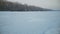 Large Cluster of Fishermen on Ice Gathered on Winter Fishing