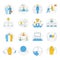 Large collection of simple teamwork icons