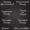 Large collection of typographic Halloween designs