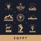 A large collection of vector logos on travel, Egypt and abstract topics.