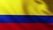 Large Colombian flag background fluttering in the wind
