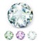 Large colored jewelery diamonds with rhinestones and bright shine