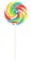 Large colorful lollipop isolated