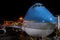 Large commercial airliner at airport in service bay preparing for an international flight