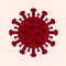A large coronavirus bacterium. virus 2019-nCoV. vector illustration isolated.