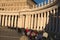 A large crowd of tourists and pilgrims, unidentified, waits in line to enter the Vatican Museums from early morning. Vatican. Rome