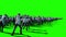 A large crowd of zombies. Apocalypse, halloween concept. 4K green screen animation.