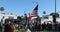 Large crowds gather for a patriotic freedom rally in Beverly Gardens Park