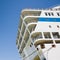 Large cruise ship with lifeboats