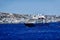 Large Cruise Ship Moored in Bay, Mykonos Cyclades Greek Island, Greece