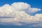 Large Cumulonimbus calvus clouds close-u