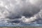 Large Cumulus clouds, dramatic sky. Background image