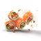Large delicious juicy sushi rolls