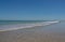 Large deserted sandy beach on the Atlantic coast