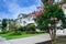 large detached houses and front gardens