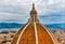 Large Dome Golden Cross Duomo Cathedral Florence Italy